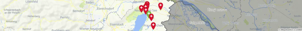 Map view for Pharmacies emergency services nearby Weiden am See (Neusiedl am See, Burgenland)